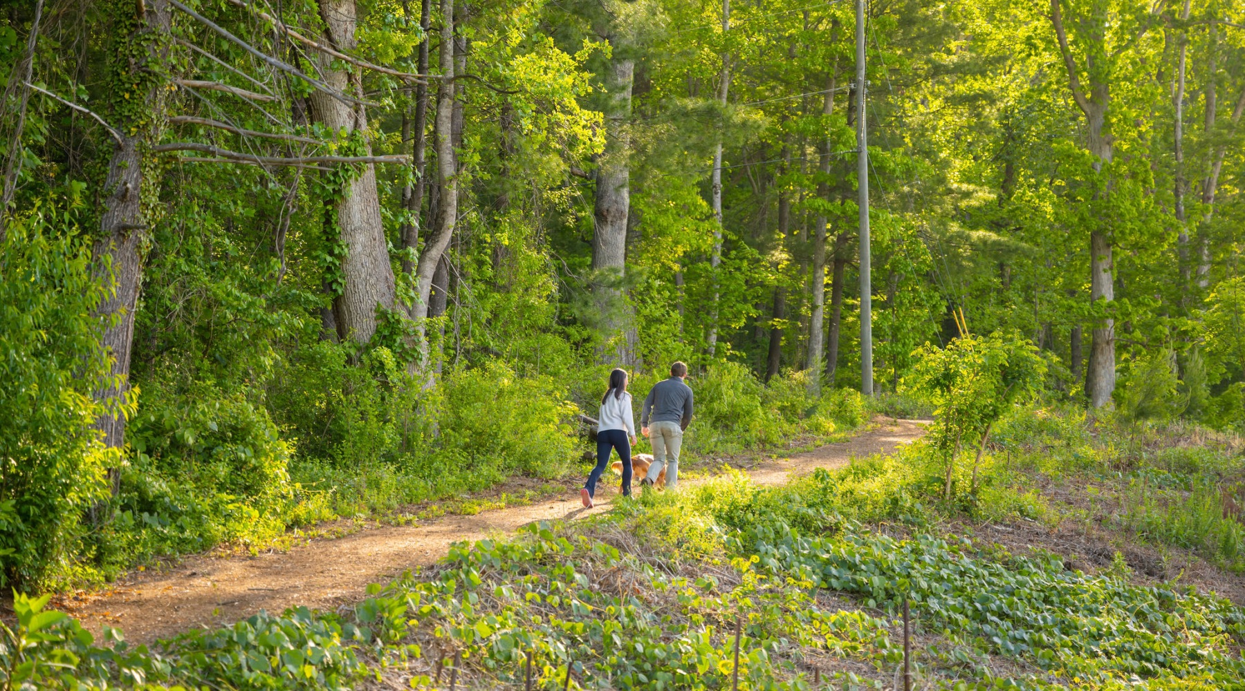 Residents enjoying the property hiking trail
