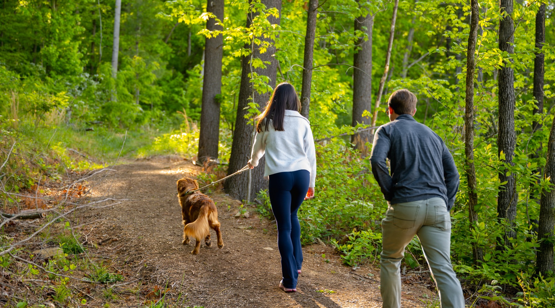 Residents enjoying the property hiking trail